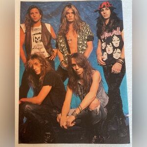 Vintage Skid Row band pinup